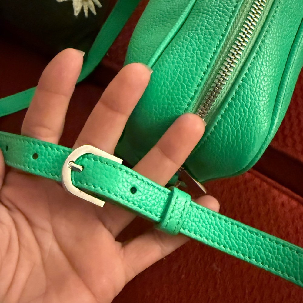 Golden Goose Star Patch Leather Crossbody Bag Green - Picture 7 of 10